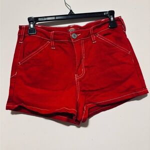 Dickies Red Jean Shorts for Women